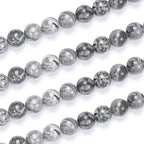 90pcs Adabele Natural Landscape Jasper Healing Gemstone 4mm (0.16 inch) Small Round Beads Gem Stone Spacer for Craft Jewelry Making GF19-4 - color: Landscape Jasper, size: 4mm (90pcs/1 Strand)