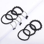 AD Beads Natural Gemstone Round Loose Beads 15" for Bracelet Necklace Earrings Jwelery Making Crafts DIY (4mm, Black Onyx) - color: Black Onyx, size: 4mm