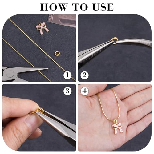 20pcs Split Open End Jump Rings, 18K Gold Plated Locking Circle Clasp Ring, ID 3mm Connector Accessories for Earrings Bracelets Necklaces DIY Crafts Jewelry Making - color: Gold
