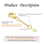 14k Gold 0.5"/1"/1.5"/2"/3" Necklace Bracelet Extender Chain, Necklace Extender Gold 14k, Durable Removable Gold Chain Extender, Gold Extension Chain for Necklace Anklet - color: style 5(Yellow)-Lobster Clasp, size: 0.5inch
