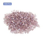 uxcell 1400Pcs Glass Bugle Beads, 1.9x1.5mm Tube Mini Loose Glass Seed Spacer Bead for DIY Earrings Necklaces Bracelets Jewelry Making (Purple) - color: Purple, size: 1.9x1.5mm