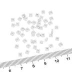 BEADIA Silver Plated Square Spacer Beads 3x1.5mm 50pcs for Jewelry Making Findings Non Tarnish - color: Silver, size: 3x1.5mm Square