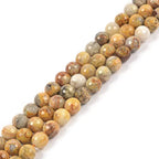 Natural Crazy Lace Agate 8mm Gemstone Faceted Round Loose Strand Beads for DIY Necklace Bracelet Jewelry Making 15 Inch - color: Crazy Lace Agate