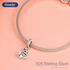 S925 Bead Dangle Charms for Bracelets Necklaces, Compatible with Pandora - style: Bunny Charm
