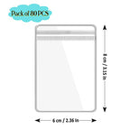 Jewelry Pouch Clear Self Seal Plastic Zipper Bags for Earrings Rings Packing Storage Transparent PVC Lock Pouches, Pack of 80 - color: 80 pcs small bags,6*8 cm