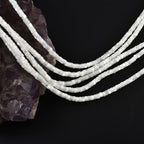 160pcs 4x2mm Natural Mother of Pearl Shell Heishi Disc Flat-Rondelle Spacer White MOP Loose Beads for Jewelry Making 15 Inch - color: Mother of Pearl Shell, size: 4x2mm