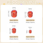MECCANIXITY 15/0 11/0 8/0 6/0 Glass Seed Beads 1.5mm/2mm/3mm/4mm Loose Seed Beads for Jewelry Earring Bracelet Craft Making, 5888PCS, Bright Red - color: Bright Red