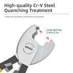 SENDA 10 Inch High Leverage Cable Cutter Heavy Duty Wire Cutting Tool for Aluminum Copper Electrical & Communication Cable, CRV Steel Blade with Ergonomic Comfort Grip - style: Wire Cutters