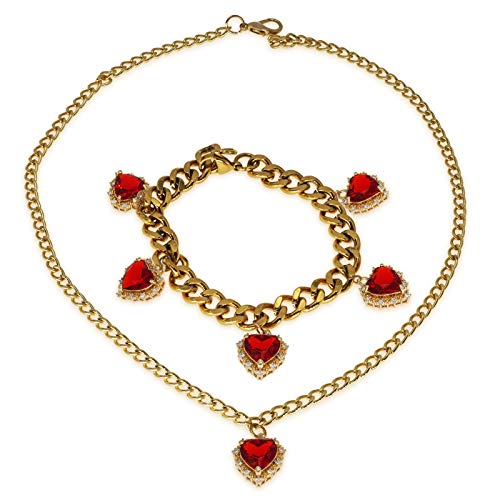 Crystal Zirconia Gold Plated Brass Charms for Jewelry Making Bracelet Necklace Earring Pendant Craft Supplies DIY Accessories - color: HeartA-Red-5Pcs