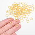 100pcs 8mm Tiny Split Ring for Jewelry Making, Double Loops Round Split Jump Rings Necklaces Bracelets Earrings Metal Mini Key Rings DIY Craft - color: 8mm Outter Dia.;6.4mm Inside Dia. Gold