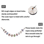 Craftdady 200pcs 8mm Round Alloy Rhinestone Bracelet Connector Beads Hollow Crystal Rhinestone Pave Disco Ball Loose Spacer Beads for Necklace Earring Jewelry Craft - color: Mixed Color-8mm