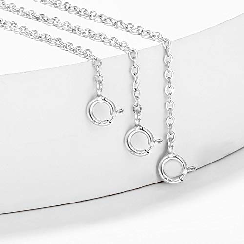 3 Pcs 925 Sterling Silver Necklace Extenders for Women Durable Strong Removable Necklace Bracelet Anklet Extension Jewelry Making Chains - color: 1 2 3 Inch, Silver