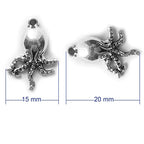 Heather's cf Silver Sea Charms – Antique Pendants, Non-Tarnish, Lead-Free & Nickel-Free, Bulk Ocean Animal Charms for DIY Jewelry, Bracelets, Necklaces, Earrings, Beach Craft Supplies (Sea Animals) - color: Octopus - 48 Pc