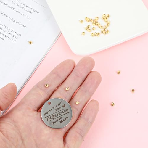 Tyqour 40PCS Crimping Beads for Jewelry Making Gold Crimping Beads for DIY Bracelet, Necklace, Earring Jewelry Making Accessories, Tyqour Brass Metal Crimp Beads