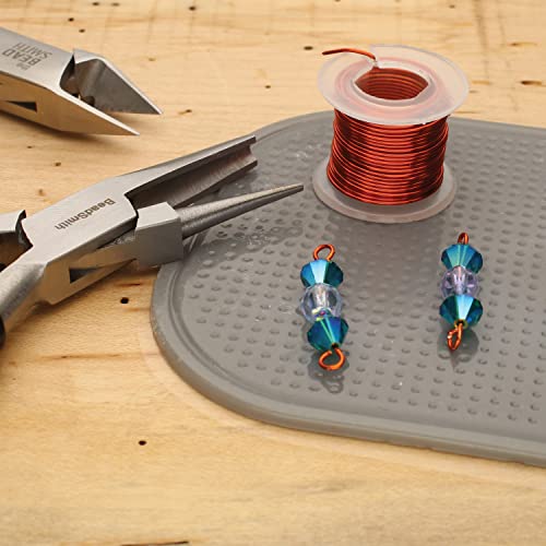 The Beadsmith Round Hollow Nose Plier – 5in Jewelry Wire Looping & Bending Tool with Steel Head, Black PVC Grip & Double Leaf Springs