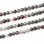10mm Natural African Blood Stone Beads Heart Shape DIY Loose Gemstone Energy Healing Crystal Charms for Jewelry Making Handmade - color: African Blood Stone