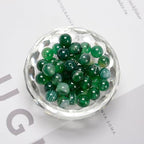 122Pcs(2 Strand/Set) 6mm Green Stripe Agate Smooth Round Beads Natural Stone Beads AAA Grade Premium Round Gemstone Genuine Real Stone Loose for DIY Bracelet Jewelry String Making - color: Green Stripe Agate, size: 6mm