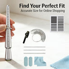 Eikovia 28PCS Ring Sizer Measuring Tool, Ring Mandrel Metal Sizing Kit, Ring Size Measurer & Shaper, Repair Fixer Jewelry Kit for Women & Men