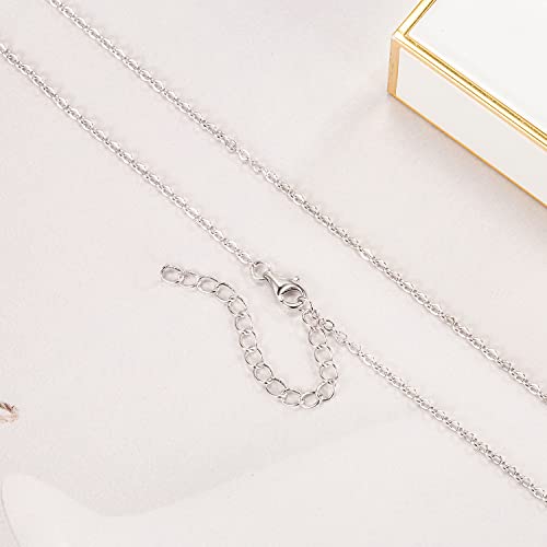 Dankadi Italian 925 Sterling Silver Necklace For Women 0.9mm Box Chain 1.3mm Rolo Chain O-Chain Lobster Claw Clasp - Pendant Chain - 16 "18" 20 "22" 24 "26" Jewelry Gift - color: O - Chain, size: 28 inches