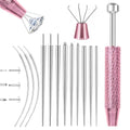 13PCS Piercing Ball Grabber Tool Sets for Changing Jewelry – 14/16/18G Flat Back Earring Insertion Tools, Piercing Tool for Ear/Nose/Eyebrow/Lip Piercings - color: Set Thread+Threadless 14G(1.6mm) 16G(1.2mm) 18G(1.0mm) + Ball Grabber Tool