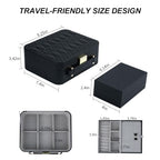 Travel Jewelry Box Jewelry Storage Case Jewelry Suitcase for Women and Men 2 Layer Jewelry Organizer Box with Removable Tray (Black) - color: Black-2