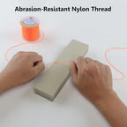 LUSTEMBER 0.8mm Nylon String, Strong Bracelet String, Durable Nylon Cord for Jewelry Making, Bracelets, Beading, Necklaces, Rattail Braiding, Kumihimo, Wind Chimes, Blinds and Handicrafts - size: Orange