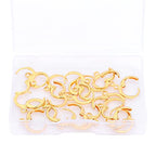 BEADIA 18K Gold Plated Earring Hooks Round 12mm 20pcs for Jewelry Making Findings - size: Round Hooks 12mm