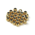 60 Pcs Gold Plated Stainless Steel Round Spacer Beads 3mm Hole, Seamless Loose Beads for DIY Bracelet Necklace Jewelry Making Findings 6mm - color: gold, size: 6*3mm