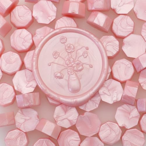 250Pcs Pink Mix Sealing Wax Beads for WaxSeal Stamp, Green WaxSeal Beads Set with 5 Colors Perfect for Gift Sealing, Letter Wax Sealing (250, Pink Mix) - color: Pink Mix