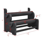 Ikee Design 2 Pcs Set Wooden 2-Tier Bar Bracelet Bangle Jewelry Display Organizer Stand, Wood Bracelet Bangle Holder, 11.75 W x 5.38 D x 8 H in,Black Color - color: Black, 2 Pieces