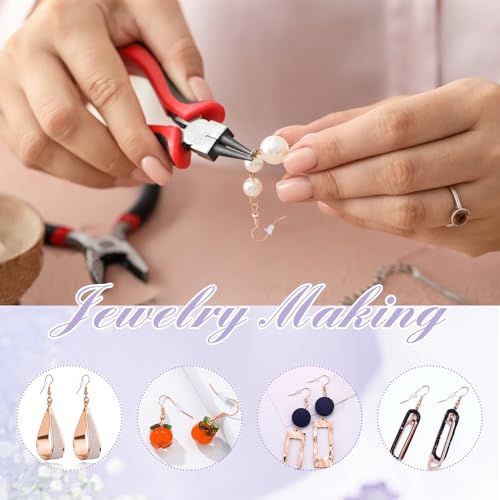 TOAOB 300pcs Earring Hooks Kits Rose Gold French Ear Wires with Ball and Coil 18mm Fish Hook Earring Making Supplies with Jump Rings and Clear Silicone Ear Backs for DIY Jewelry Findings - color: Rose gold
