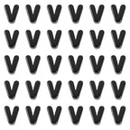 FASHEWELRY 30Pcs Acrylic Letter V Beads with Large Hole Big Plastic Letter Blocks European Beads 3D Letters Chunky Vowel Initial Alphabet Bead for Key Chains Necklace DIY Arts Craft Projects - color: Black, size: V