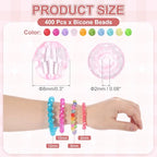 MECCANIXITY 400pcs Czech Faceted Bicone Beads 8mm Glass Spacer Bead Bulk for Jewelry Making & DIY Craft, Mixed Colors - color: Mixed Colors