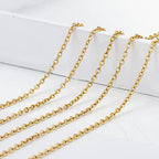 30 Pack Necklace Chains 2mm Gold Plated Stainless Steel Link Cable Chain Necklace Bulk for DIY Jewelry Making Supplies (22 Inches) - color: Gold 22 Inches