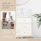 Henoyso 22 Pcs Velvet Jewelry Display Set Jewelry Display for Selling Necklace Stand Bracelet Holder T Shape Earring Stand - color: White