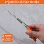 Long Reach Needle Nose Pliers 7" Thin Extra Long Needle Nose Pliers with Serrated Jaw Lanyard Double Leaf Spring Loaded for Jewelry Making Electrician Repair Tools in Tight Spaces - style: Sharp Point