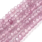 115pcs Natural Jade Disk Stone Beads 4x2mm Rondelle Faceted Dyed Stone Loose Spacer Beads for Jewelry Making Design Bracelet Necklace Keychain Phone Chain Lanyard Ornament, Flamingo - color: Flamingo