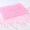 500Pcs Pink Glass Beads for Bracelets, 6mm Round Crystal Glass Beads for Jewelry Making Necklaces Kits Bracelet Earring DIY Crafts(Pink) - color: Pink