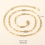 Cadikez 10PCS Gold Paperclip Chains Necklace Bulk 3MM 20 Inches 18K Gold PVD Plated Stainless Steel Finished Paperclip Link Chain Bulk forJewelry Making - color: gold, size: 3MM * 20 Inches