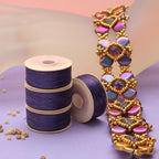 The Beadsmith Nymo Thread – 10-Pack Dark Purple Color – Size D, .30mm Diameter, 64 Yard/58.5 Meter Spool – Made of Nylon – Bead Embroidery & Weaving, Off Loom & Loom Work and DIY Craft Projects - size: Size D, 64 Yards, style: Dark Purple