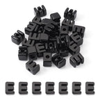 Craftora 30Pcs Black Acrylic Slider Letter E Beads Block Charm Chunky Bubble Alphabet Bead Large Hole Initials Beads for Keychain Bracelet Necklace Jewelry Making - color: Letter E