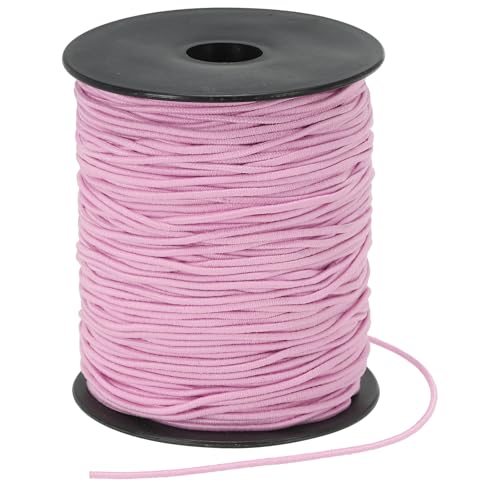 PATIKIL Stretchy String for Bracelets 109 Yards / 100m, 1.5mm Elastic Cord for Jewelry Making, Necklaces, Beading and Crafts DIY, Pink - color: Pink