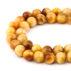 Bymitel 36 pcs Round Loose Stone Beads Gemstone Spacers for Charm DIY Jewelry Making 15.5" per Strand 10mm (Golden Tiger's Eye, 10mm) - color: Golden Tiger's Eye, size: 10mm