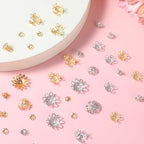 816Pcs Bead Caps, Antique Gold and Silver Metal Alloy Flower Spacer Bead End Caps, 7 Styles for DIY Jewelry Making Supplies