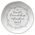 LITTLEBIGGER Friendship gifts for women – Jewelry Dish，Friend Gifts for Women – Sweet Friendship – Proverbs 27:9，Bible Verse Jewelry Dish, Christian Gifts – Jewelry Tray – Mothers Day Gifts - style: Friendship - B