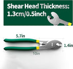 SENDA 10 Inch High Leverage Cable Cutter Heavy Duty Wire Cutting Tool for Aluminum Copper Electrical & Communication Cable, CRV Steel Blade with Ergonomic Comfort Grip - style: Wire Cutters