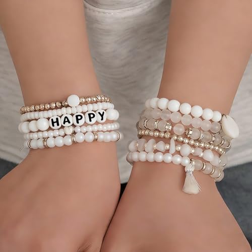 Basigeese Jewelry Making Supplies Kit Natural Stone Beads for Irregular Gemstone Beading with for DIY Craft Bracelet Necklace Earrings for Adults (White Jade) - color: White Jade