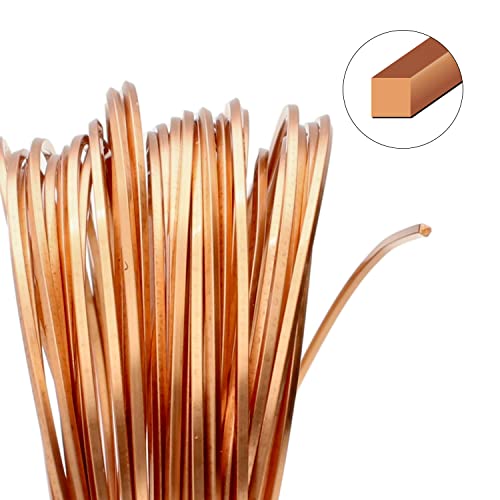 The Beadsmith Square Craft Wire - Medium Temper Beading Wire, Copper Color, 18 Gauge, 7 Yards - color: Copper, size: 18 Gauge, 7 Yard Coil