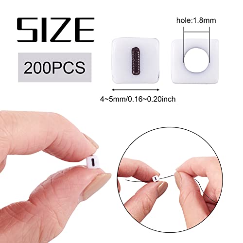 240pcs Opaque Acrylic Letter I Cube Beads White Plastic Alphabet Loose Spacer Square Beads 4-5mm for DIY Name Bracelet Necklace Jewelry Crafts Making Hole: 1.8mm - color: Letter I#White and Black
