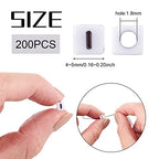 240pcs Opaque Acrylic Letter I Cube Beads White Plastic Alphabet Loose Spacer Square Beads 4-5mm for DIY Name Bracelet Necklace Jewelry Crafts Making Hole: 1.8mm - color: Letter I#White and Black